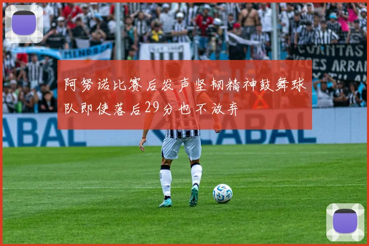 阿努诺比赛后发声坚韧精神鼓舞球队即使落后29分也不放弃